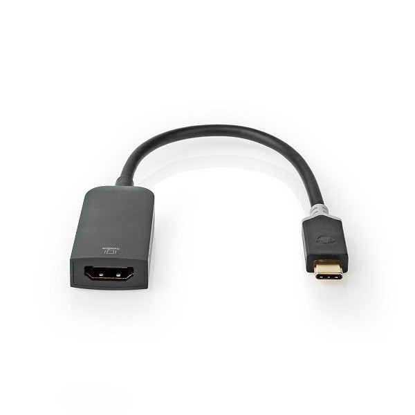 USB C naar HDMI adapter Nedis 0.2 meter (4K60Hz, Verguld, Antraciet)
